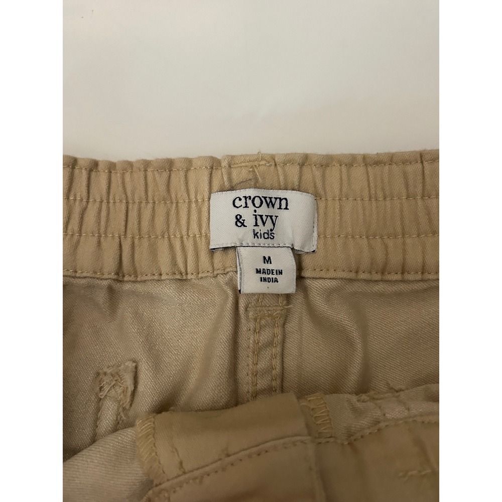 Crown & Ivy Kids Girls Khaki Chino Pants Size Medium J-73 - Picture 4 of 8